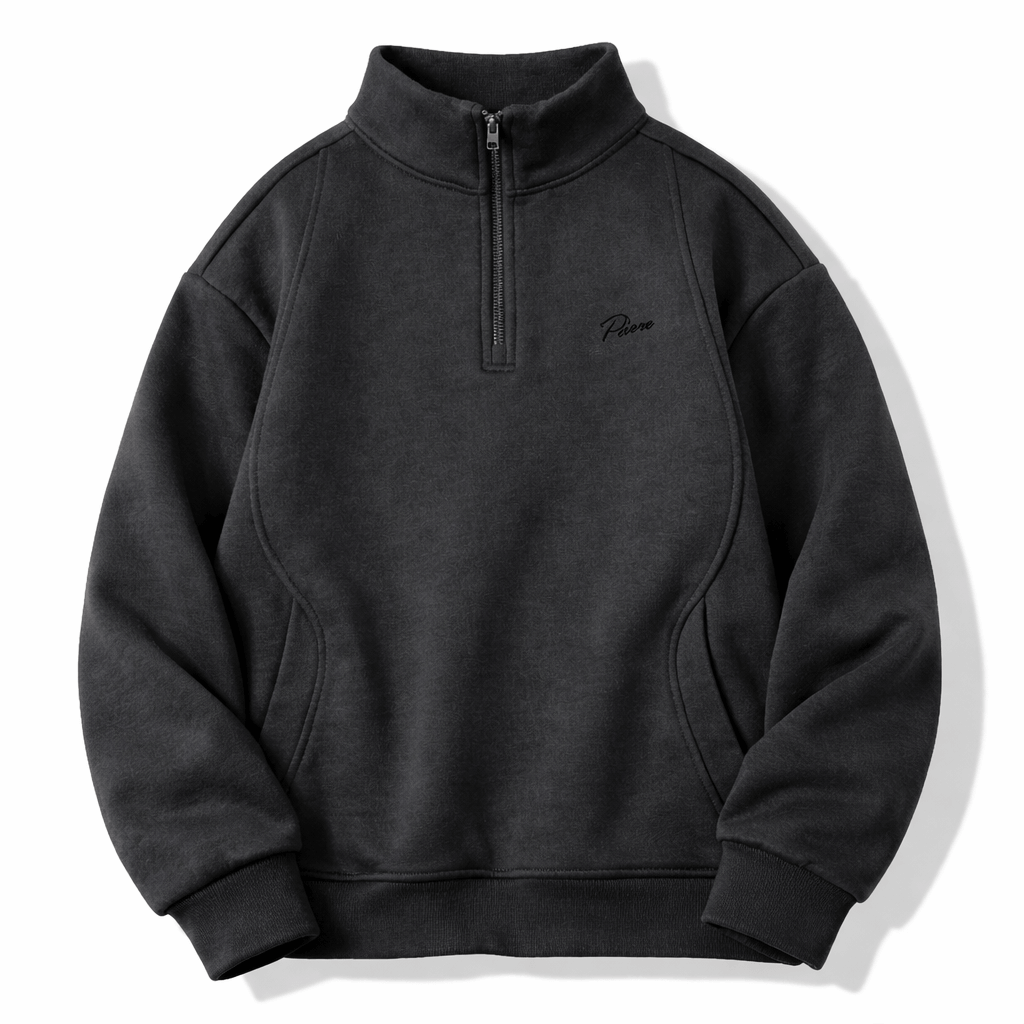 Men’s Loose Fit Half-Zip Polo Sweatshirt