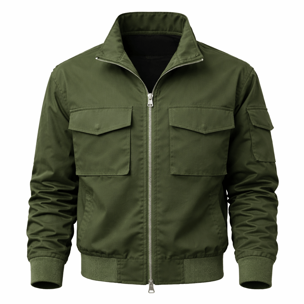 Men’s Retro Stand-Up Collar Workwear Jacket – Winter Streetwear Casual Coat