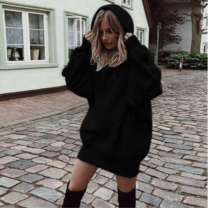 Street Style Oversized Polar Fleece Hoodie