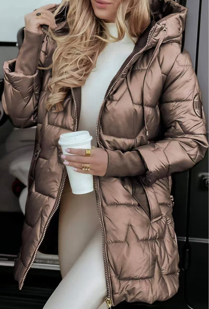 Women’s Hooded Long Winter Down Jacket