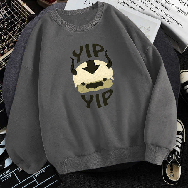 Men’s Avatar The Last Airbender Fleece Sweatshirt – Long Sleeve Anime Graphic Crewneck Pullover