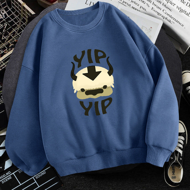 Men’s Avatar The Last Airbender Fleece Sweatshirt – Long Sleeve Anime Graphic Crewneck Pullover