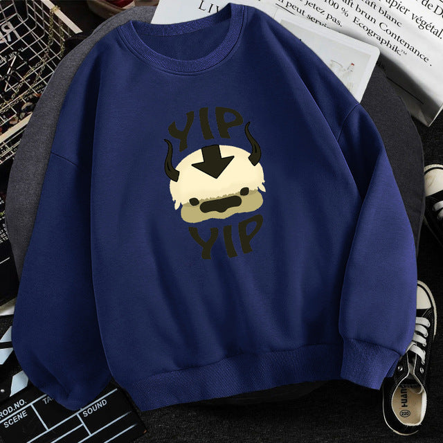 Men’s Avatar The Last Airbender Fleece Sweatshirt – Long Sleeve Anime Graphic Crewneck Pullover