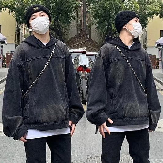 Men’s Retro Hooded Denim Jacket