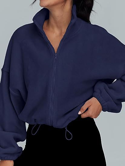 Korean-Style Women’s Polar Fleece Zip Jacket