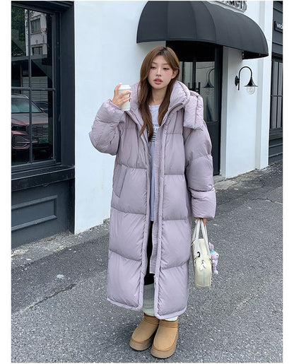 Women’s Long Loose-Fit Winter Puffer Coat