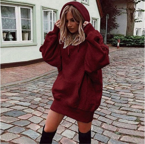 Street Style Oversized Polar Fleece Hoodie