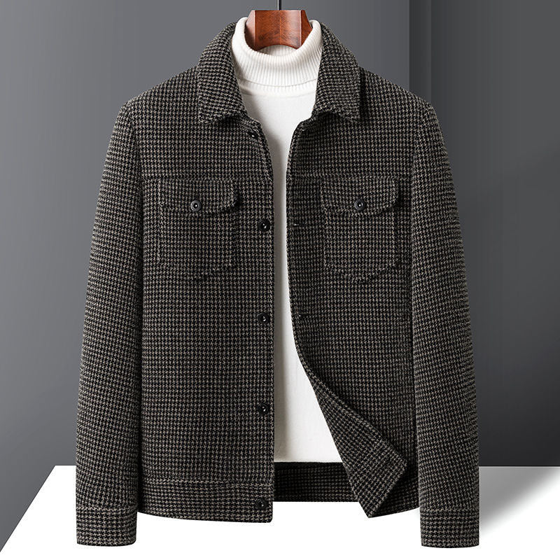 Men’s Slim Fit Fleece-Lined Wool Jacket
