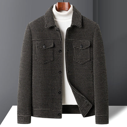 Men’s Slim Fit Fleece-Lined Wool Jacket