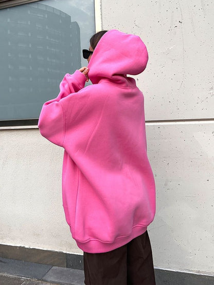 Street Boyfriend Oversized Polar Fleece Hoodie