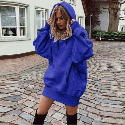 Street Style Oversized Polar Fleece Hoodie