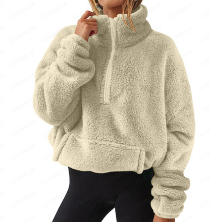 Women’s Velvet Fleece Half-Zip Sweater