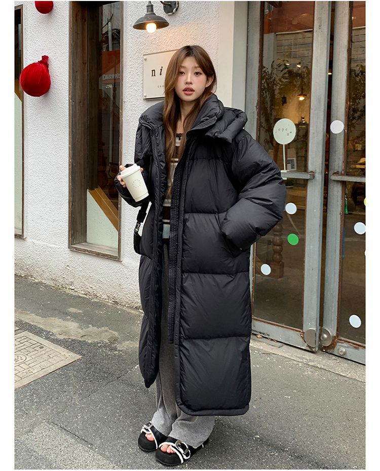 Women’s Long Loose-Fit Winter Puffer Coat