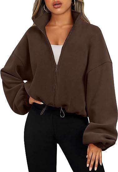 Korean-Style Women’s Polar Fleece Zip Jacket