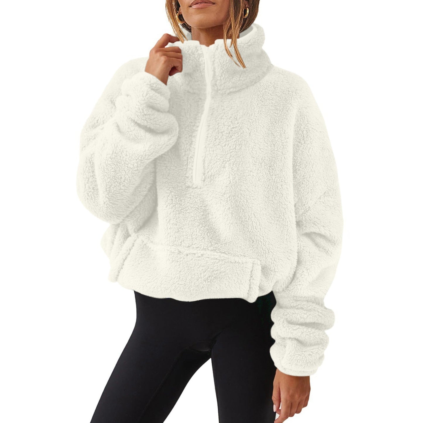 Women’s Velvet Fleece Half-Zip Sweater