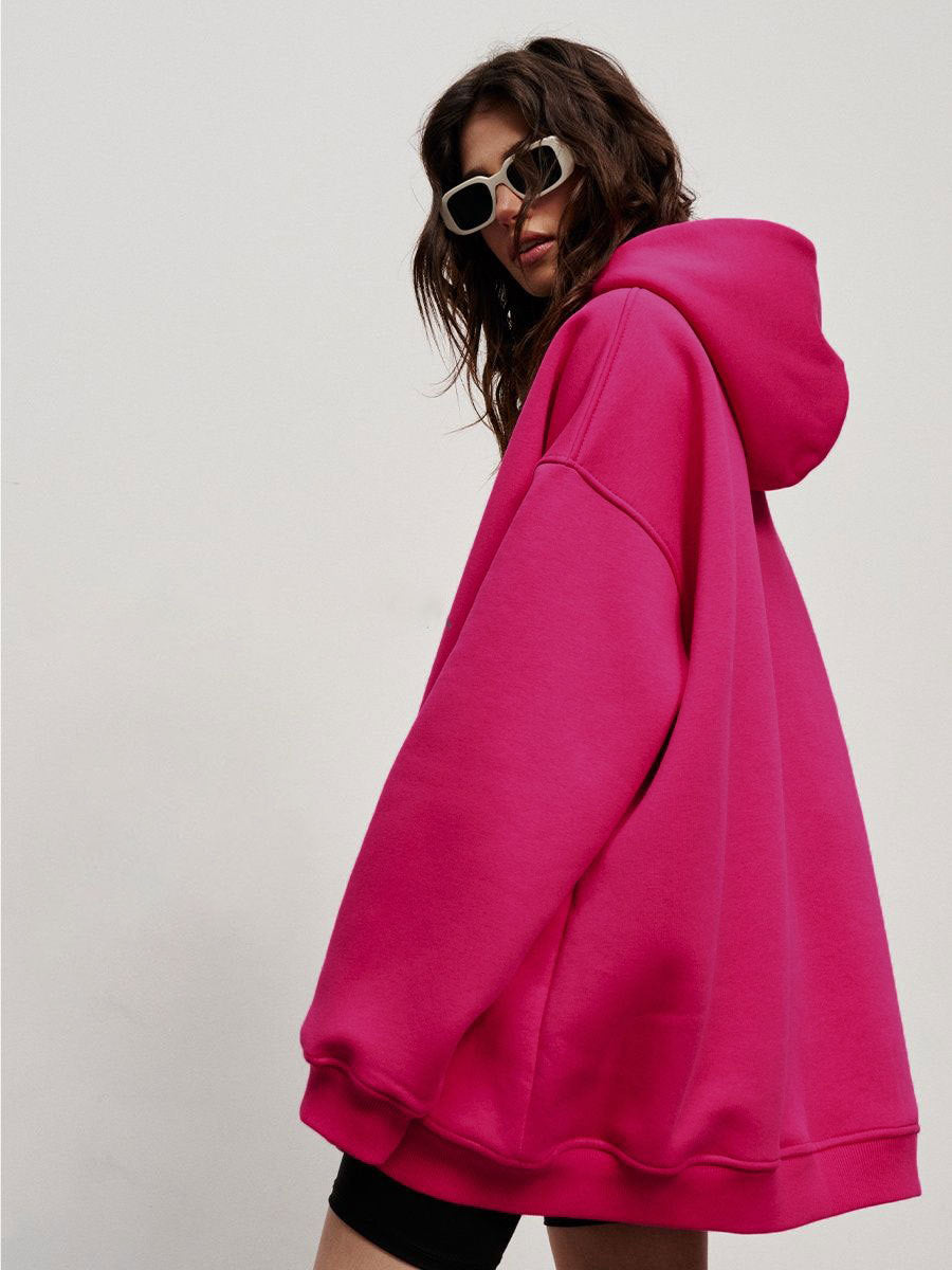 Street Boyfriend Oversized Polar Fleece Hoodie