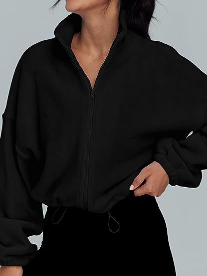 Korean-Style Women’s Polar Fleece Zip Jacket