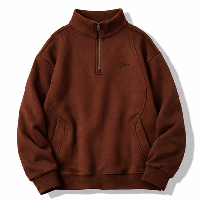 Men’s Loose Fit Half-Zip Polo Sweatshirt