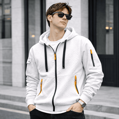 Men’s Zip-Up Utility Hoodie Jacket