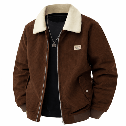 Men’s Fleece-Lined Corduroy Zip Jacket