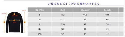 Mens Avatar Fleece size chart 