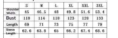 Men_s Casual Hooded size chart