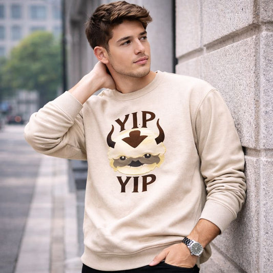 Men’s Avatar Fleece Graphic Sweatshirt - Beige