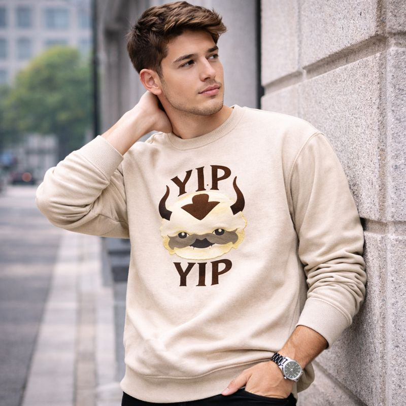 Men’s Avatar Fleece Graphic Sweatshirt - Beige