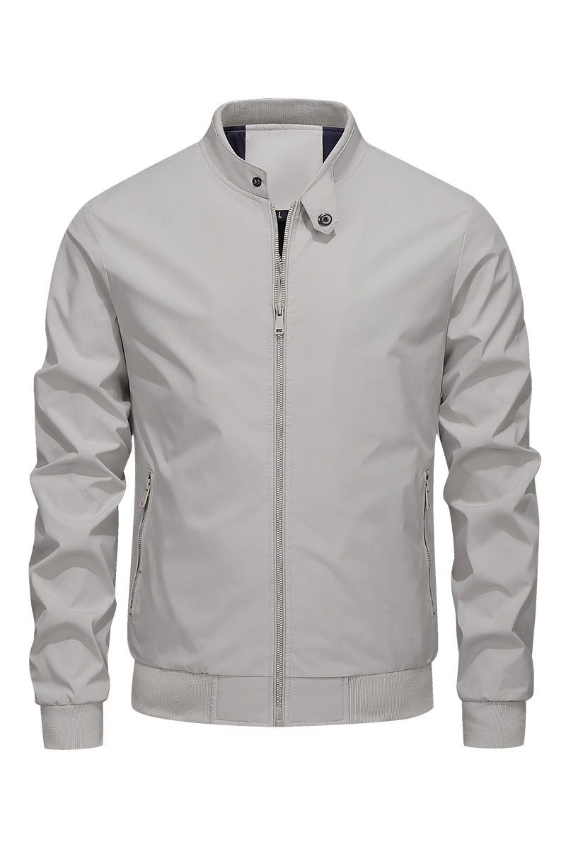 Men's Stand Collar Slim Fit Jacket – Spring Autumn – Wamup