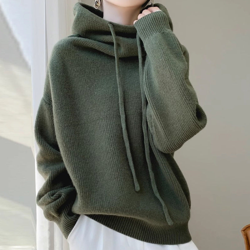 Women’s Thick Knit Lazy Style Sweater – Casual Long Sleeve Pullover