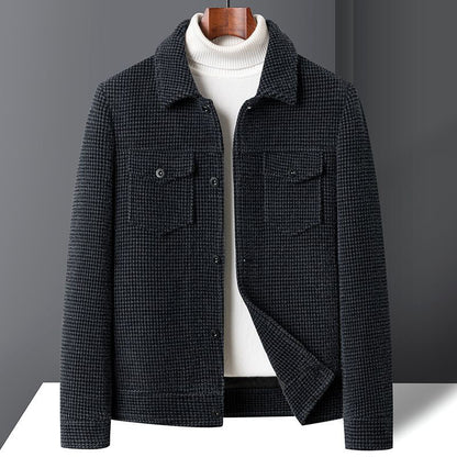 Men’s Slim Fit Fleece-Lined Wool Jacket