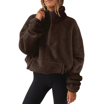 Women’s Velvet Fleece Half-Zip Sweater