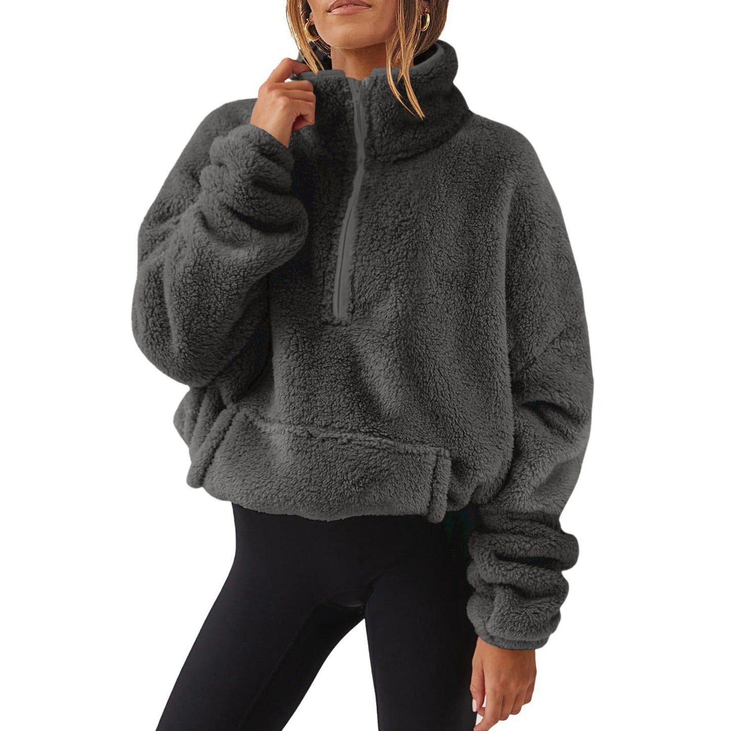 Women’s Velvet Fleece Half-Zip Sweater