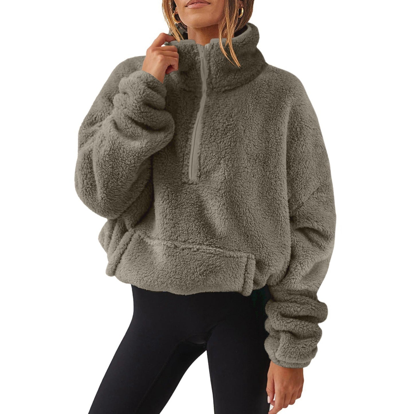 Women’s Velvet Fleece Half-Zip Sweater