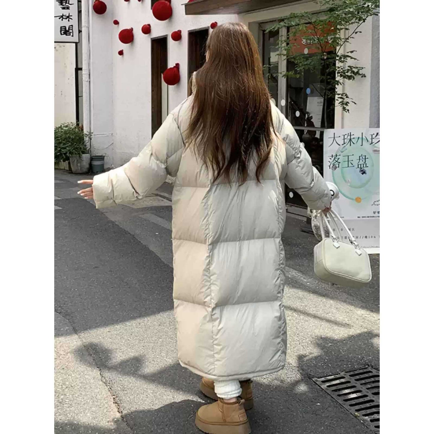 Women’s Long Loose-Fit Winter Puffer Coat
